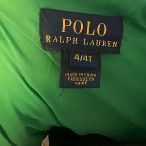Polo Ralph Lauren Bubble Puffer Coat- toddler| Color:Green  w/ Purple Horse